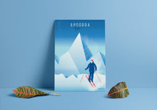 Cargar imagen en el visor de la galería, Cartel Poster Andorra, skii | Decoración de pared

