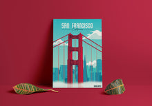 Cargar imagen en el visor de la galería, Cartel Poster de San Francisco | Decoración de pared
